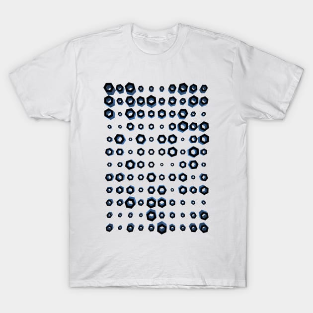 Abstraction with hexagons T-Shirt by Inch